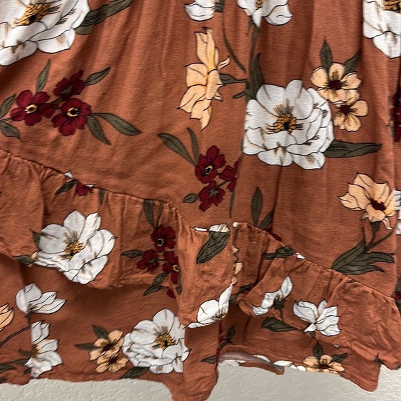 Saltwater Luxe Floral Fall Print Mini Dress S - Picture 4 of 9